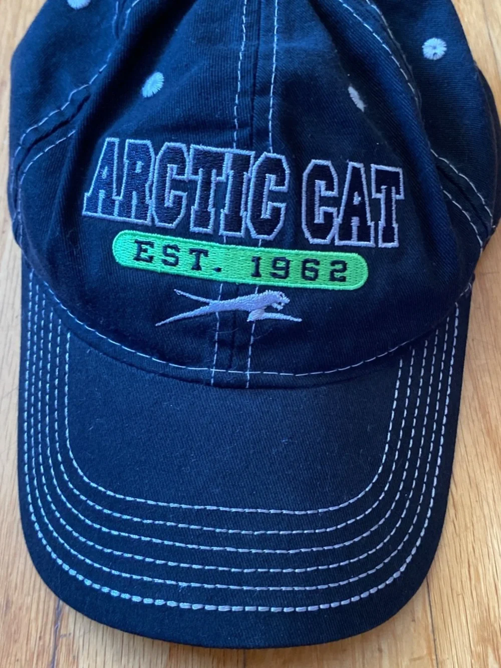 Black Arctic Cat Baseball Cap Dad Hat Trucker OS Like New Snowmobile